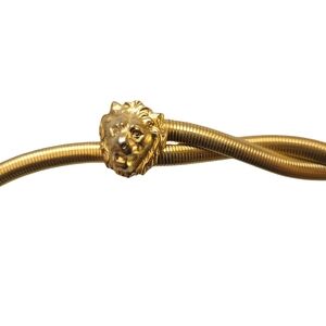 Belt Accessocraft NYC Gold Tone Leo Lion Stretch Belt